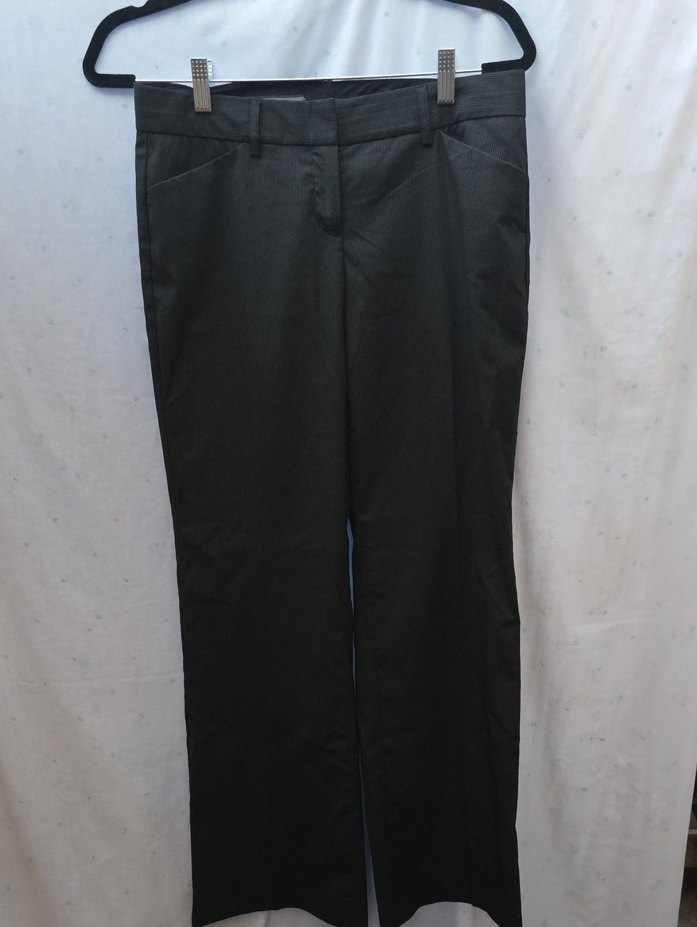 Express Design Studio black pinstripe dress pants waist 16" Waist low rise